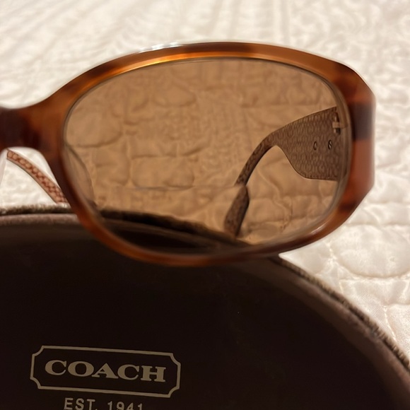 Coach official tortoise shell prescription sunglasses with bifocals in case - Picture 6 of 8